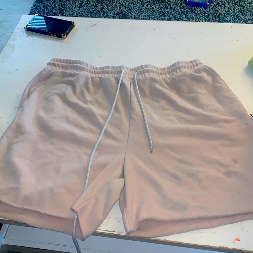 Plush pink shorts